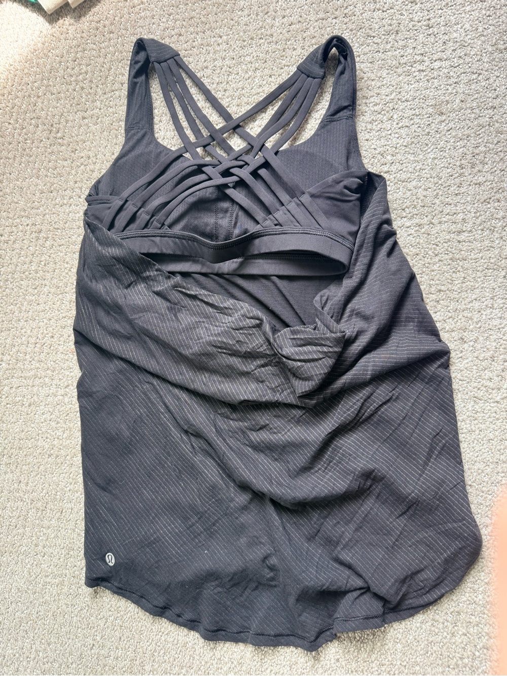 lululemon athletica Black Strappy Tank Top